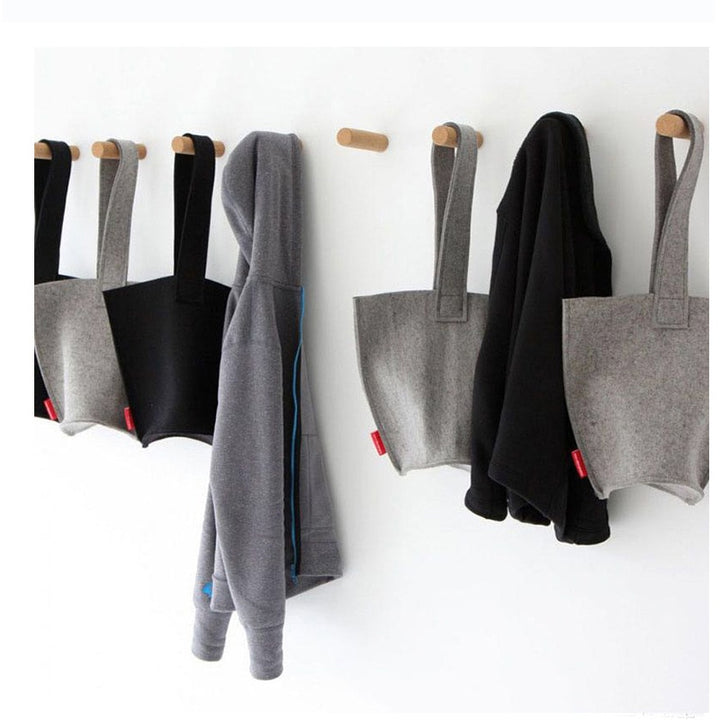 Wood Clothes Hanger Wall Mounted Modern