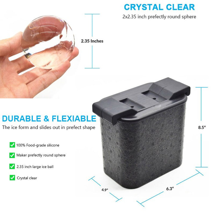 2 In 1 Crystal Clear Ice Ball Maker