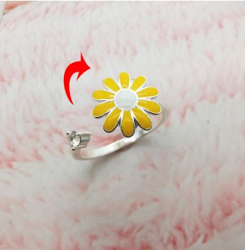 Fidget Spinner Rotatable Ring For Women