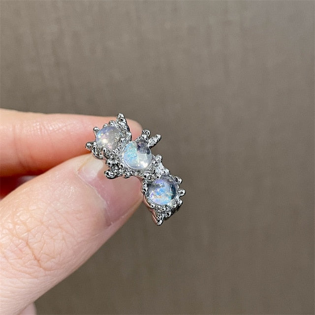 K-pop Crystal Open Ring