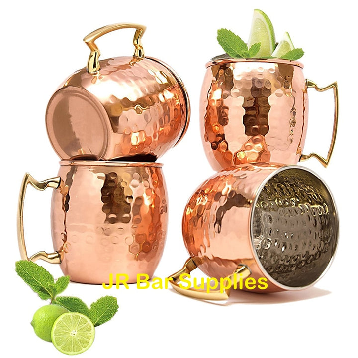 8 Ounce Hammered Copper Plated Mug