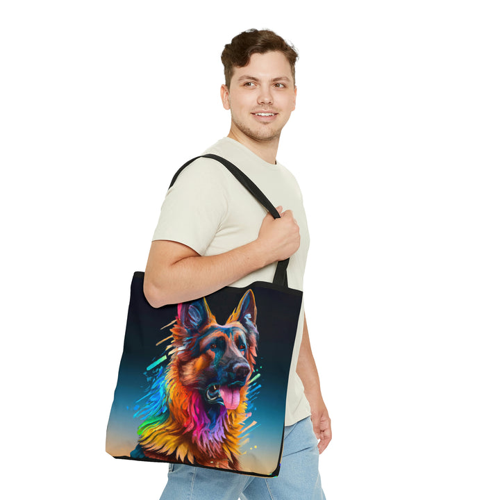 German Shephard Colorful Art 3 AOP Tote Bag