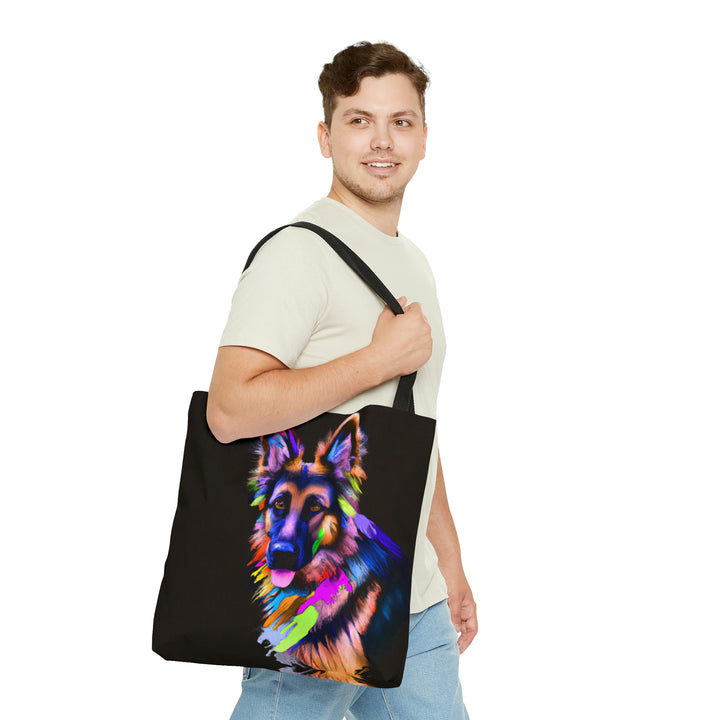 German Shephard Colorful Art AOP Tote Bag