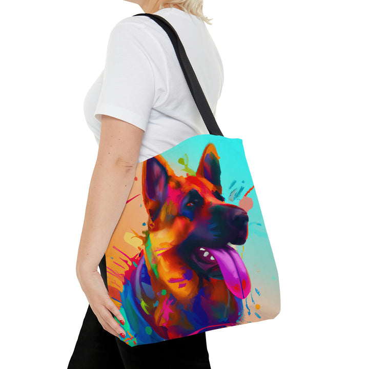 German Shephard Colorful Art 2 AOP Tote Bag