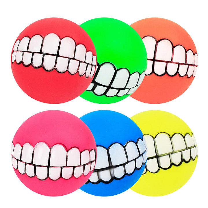 Pet Ball Teeth Silicone Chew Toys for Large Breeds