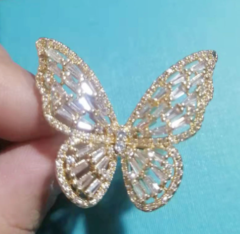 High-Grade Copper Butterfly Ring