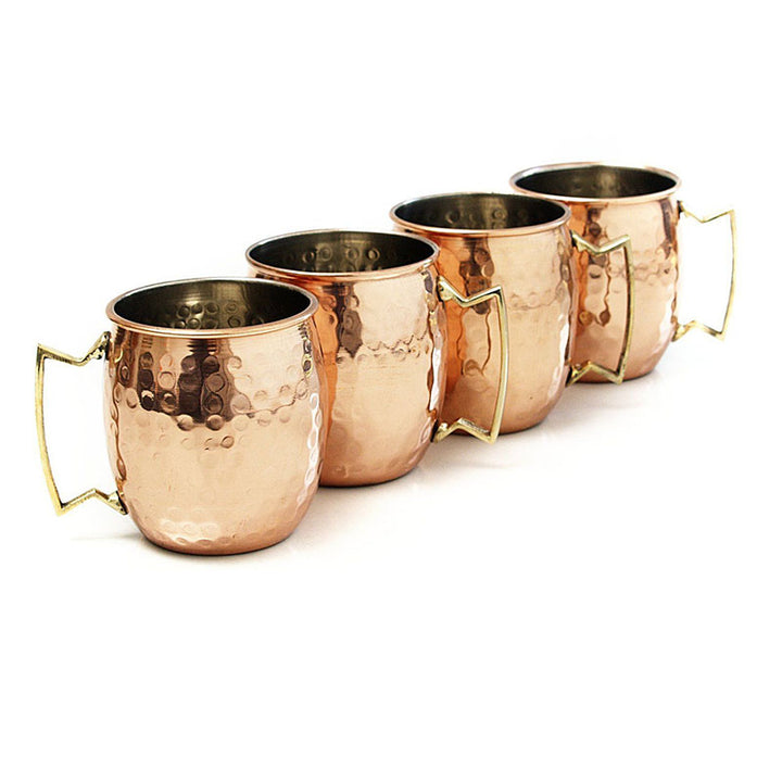 8 Ounce Hammered Copper Plated Mug