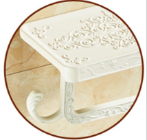 Antique Carved Alumimum Toilet Tissue Holder Punch-free
