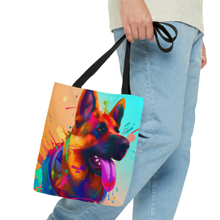 German Shephard Colorful Art 2 AOP Tote Bag