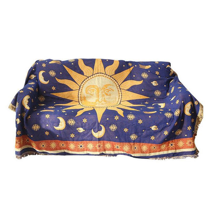 Sun Moon Stars Sofa Tapestry Blanket