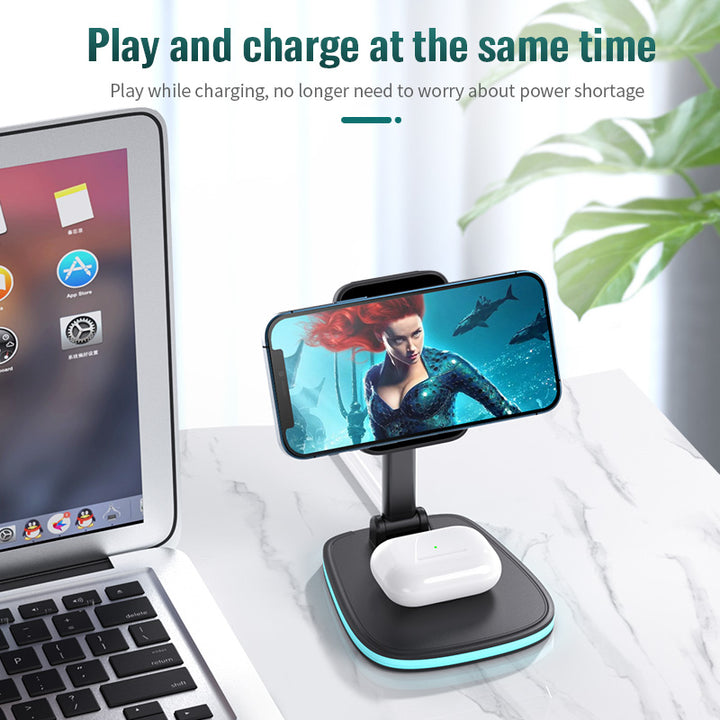 3 in 1  15W Folding Wireless Magnetic Charger