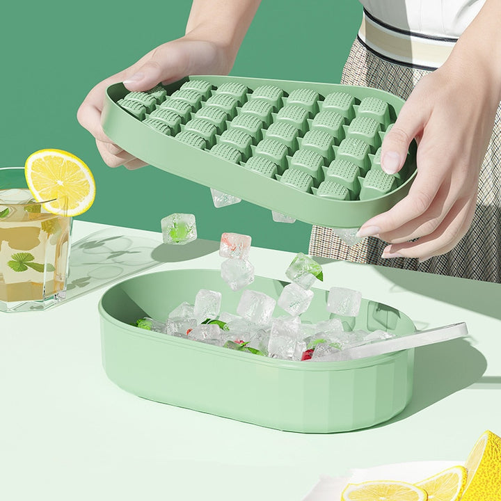 Ice cube Tray with Lid and Bin