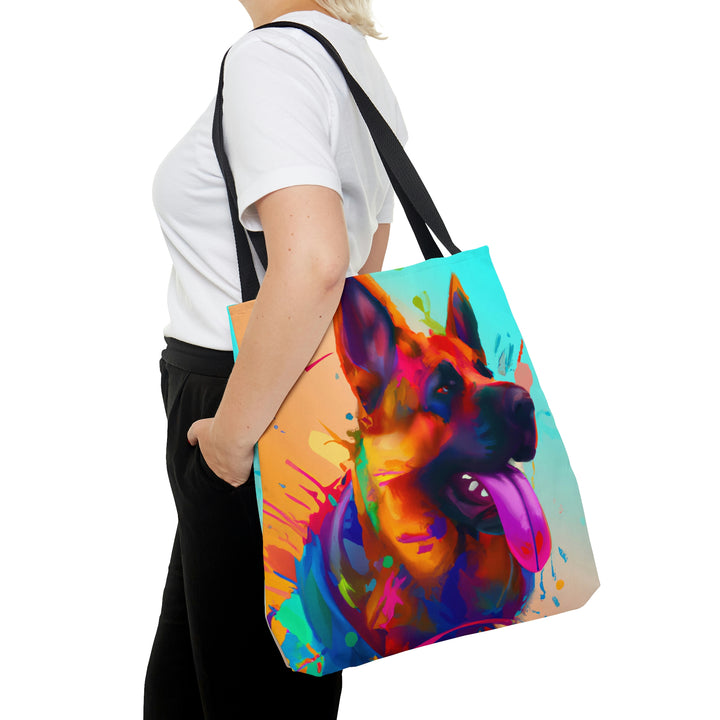 German Shephard Colorful Art 2 AOP Tote Bag